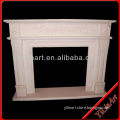Chinese Stone Carving Marble Column Fireplace Mantel